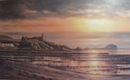 Original Oil Painting - Sunset over Dunure 20 x 32.5 ins. Oil